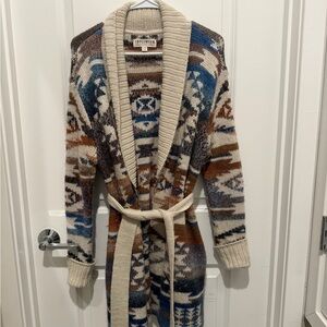 Idyllwind Cream and Brown Knit Cardigan